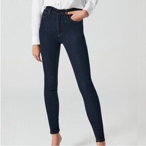 Denim Forum by Aritzia The Lola High Rise Skinny Dark Wash Jeans